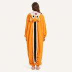 Orange Chipmunk kigurumi onesie back view