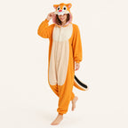 Orange Chipmunk kigurumi onesie dynamic look