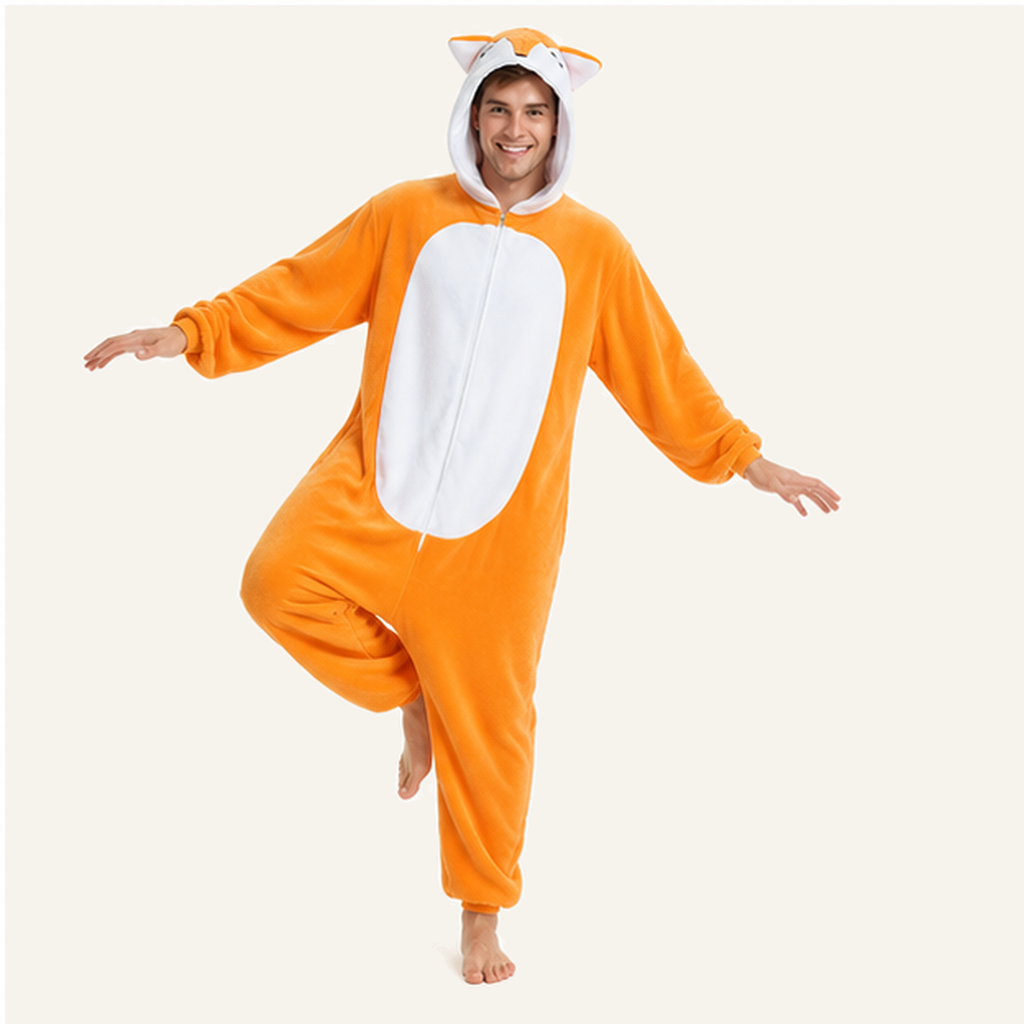 Orange Fox Kigurumi Onesie 04 active studio
