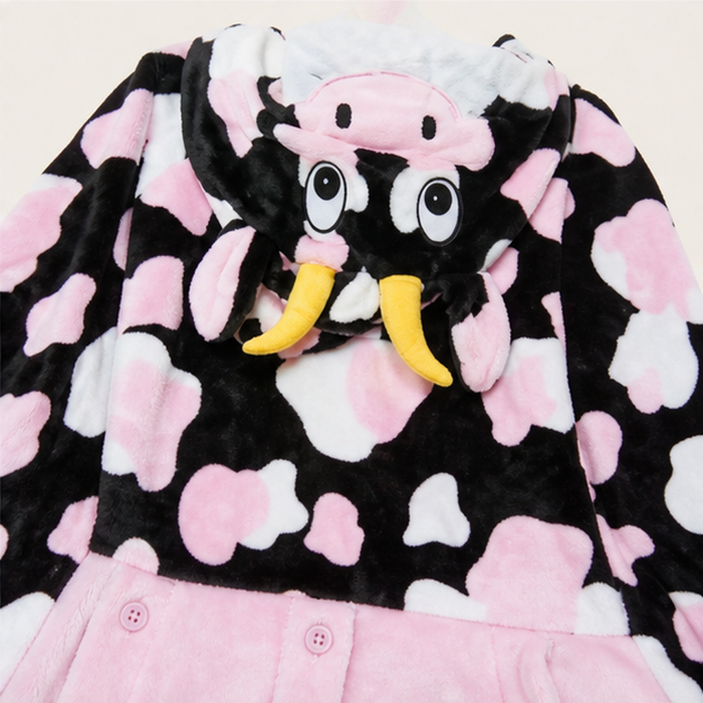 Pink Cow Character kigurumi onesie — 08 detail