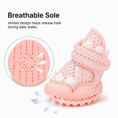 Leoxa Coral Pink Dog Shoes