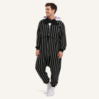 Pinstripe Skull kigurumi onesie second look