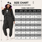 Pinstripe Skull kigurumi onesie fit reference