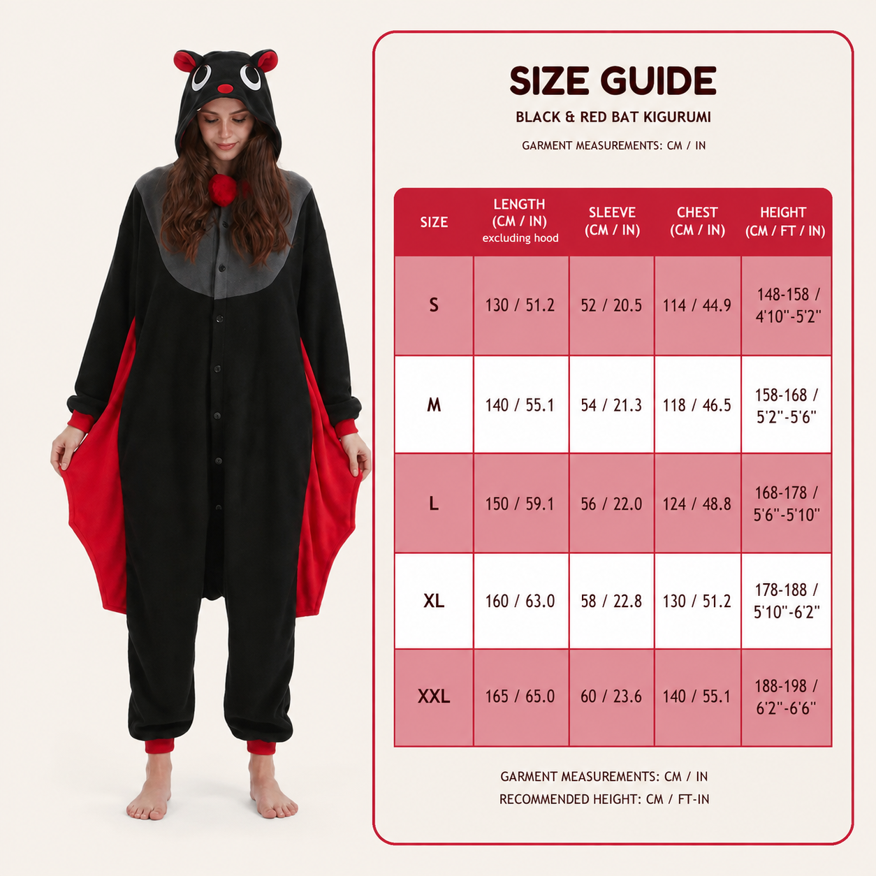 Black & Red Bat Kigurumi Onesie