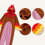 Red Brown Bird Kigurumi Onesie view 6