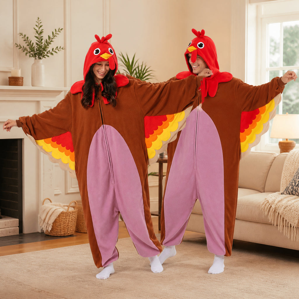 Red Brown Bird Kigurumi Onesie view 8