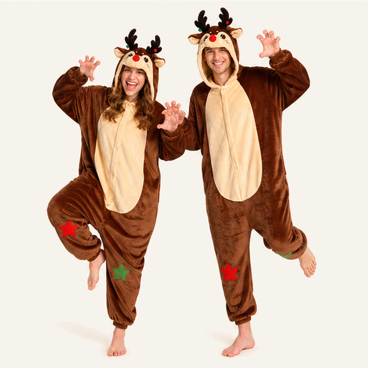 Rudolph Holiday Reindeer Kigurumi Onesie 03 friends studio