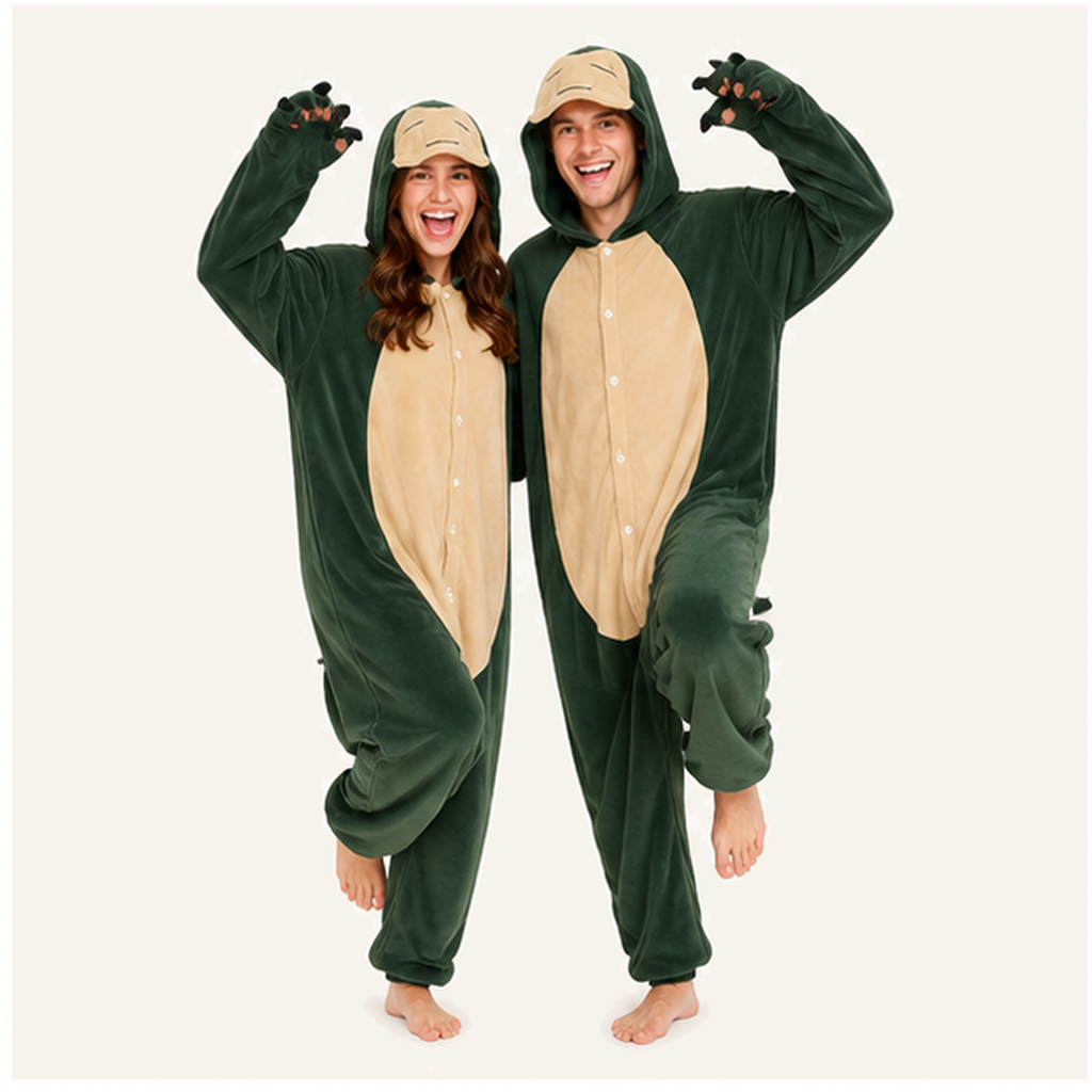 Snorlax Green Pokémon Kigurumi Onesie 03 friends studio