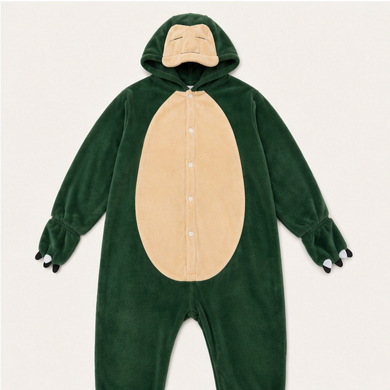 Snorlax Green Pokémon Kigurumi Onesie 08 detail