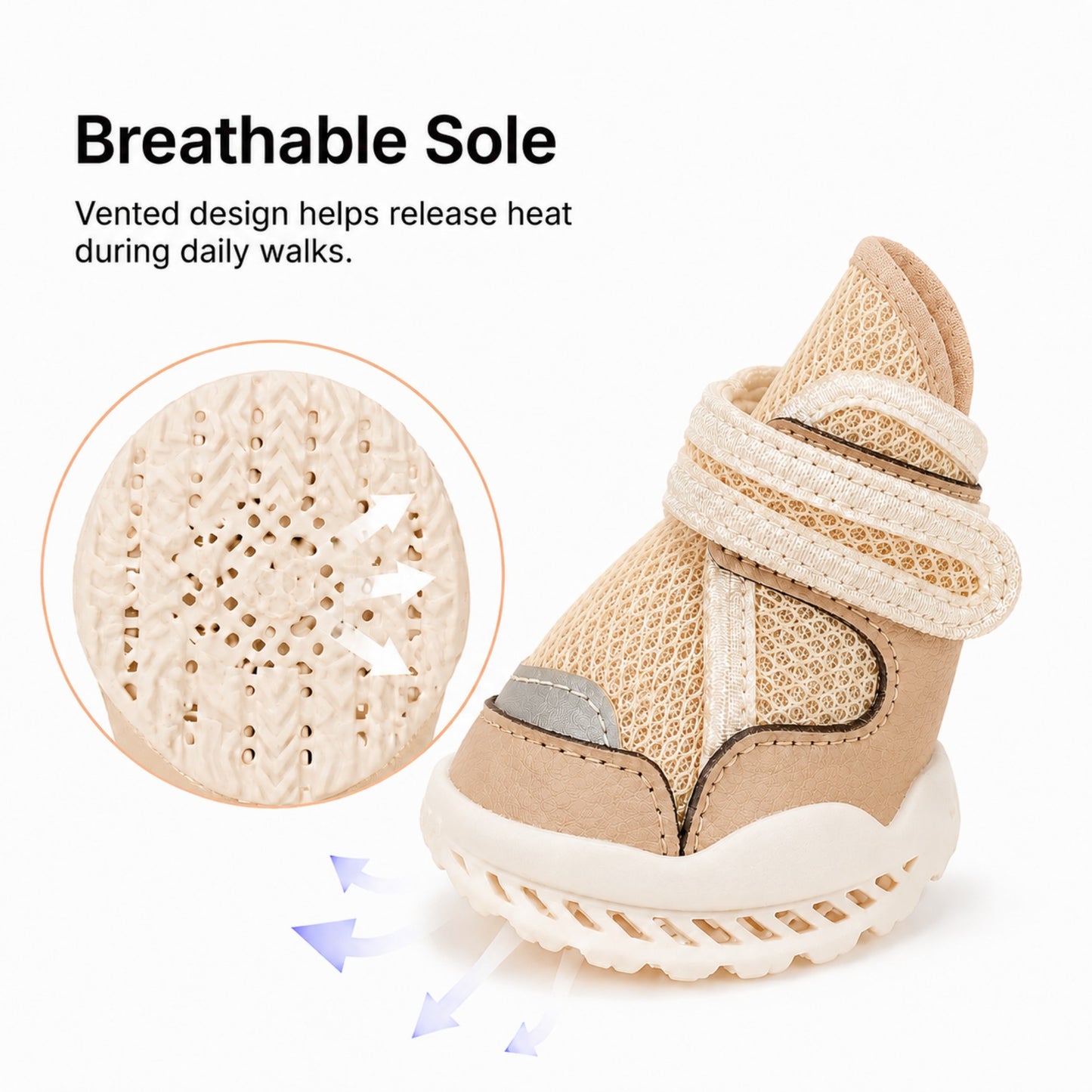 Leoxa Cream Beige Dog Shoes