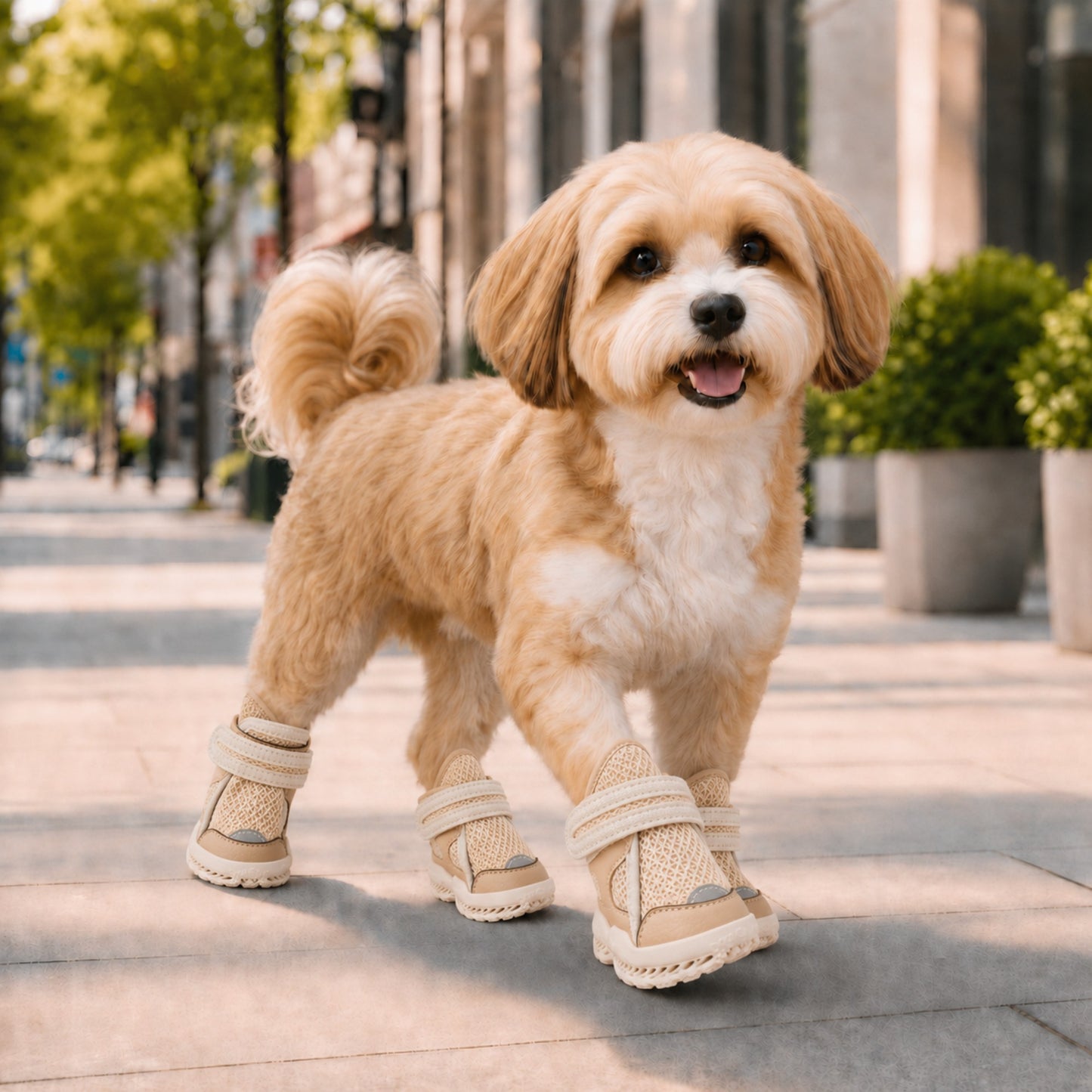 Leoxa Cream Beige Dog Shoes