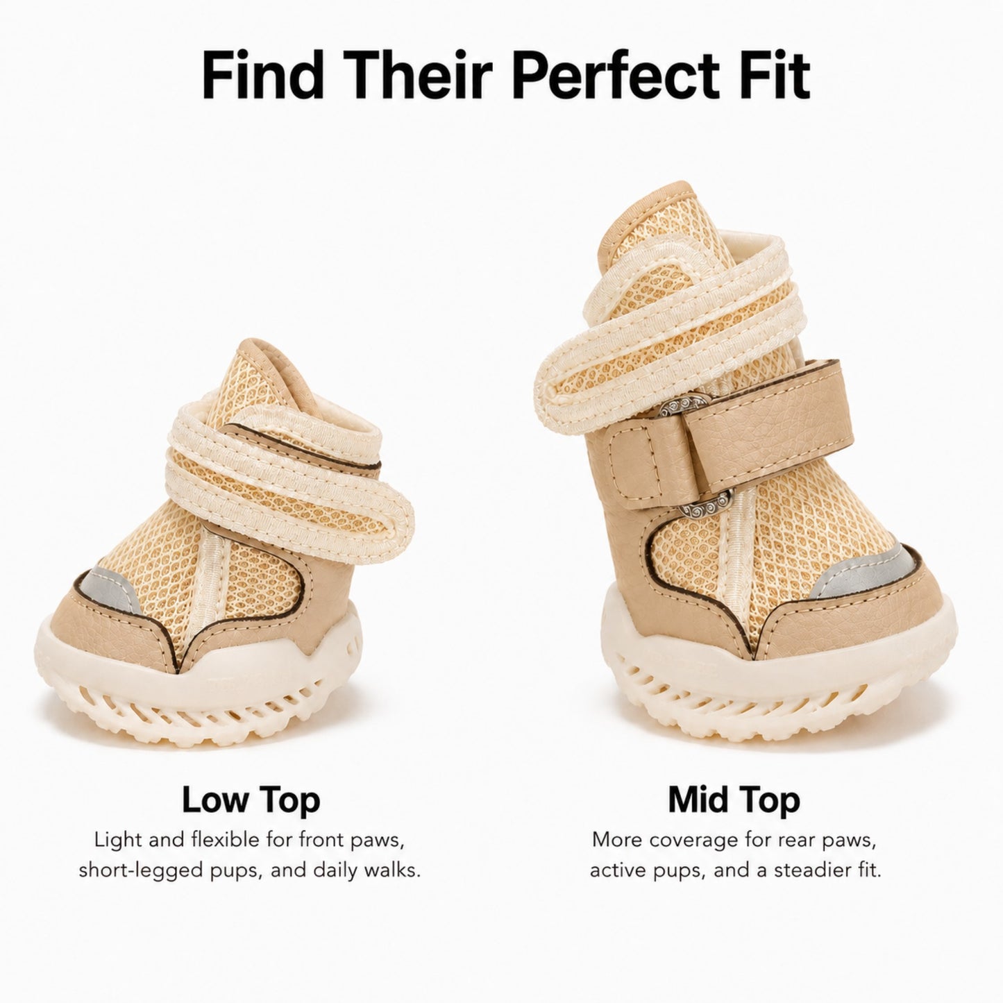 Leoxa Cream Beige Dog Shoes