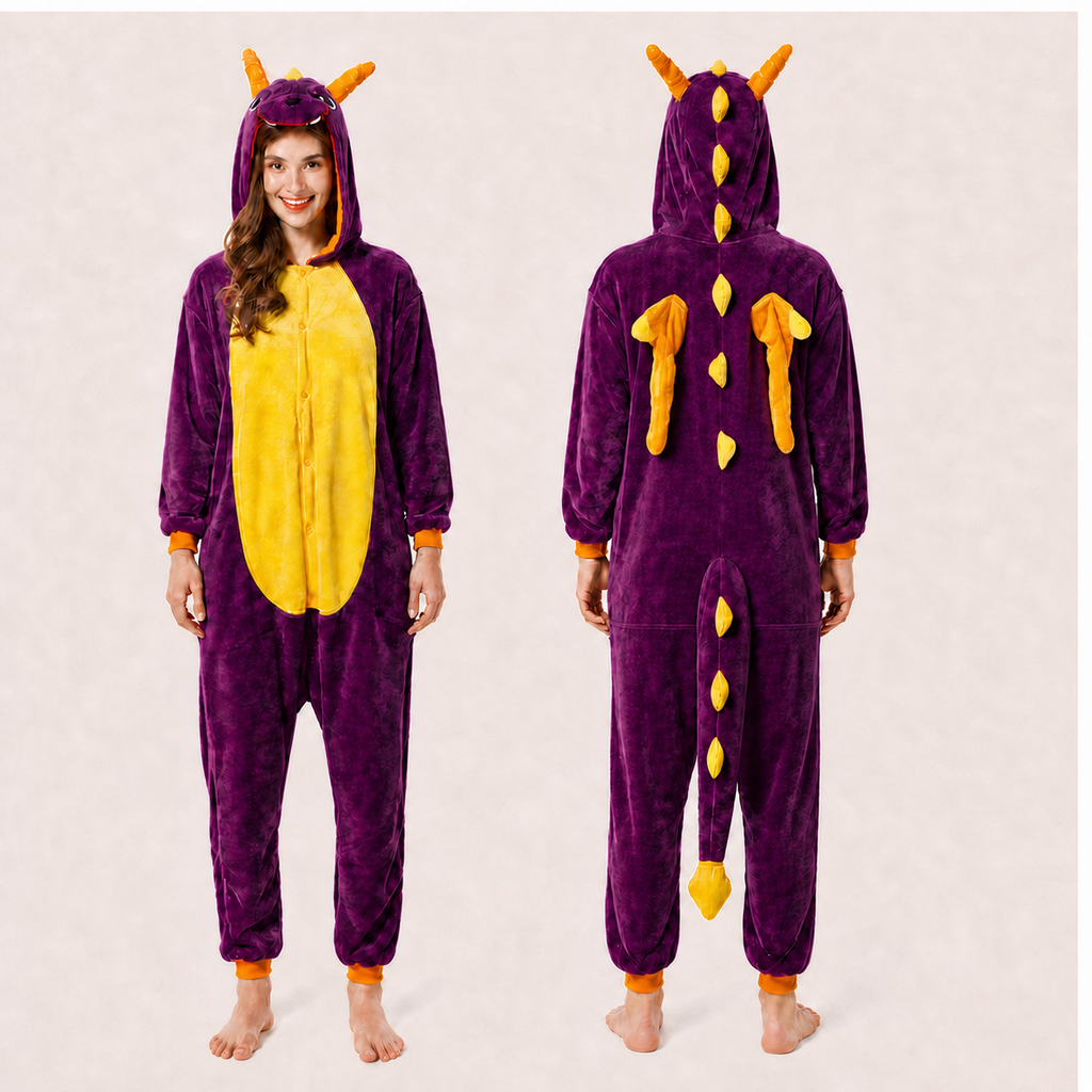Spyro the Dragon kigurumi onesie — 02 front back