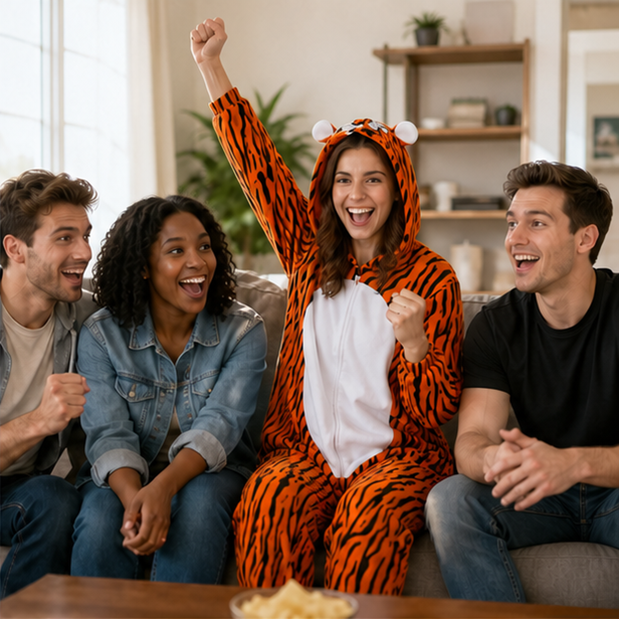 Tigger kigurumi onesie — 06 friends scene