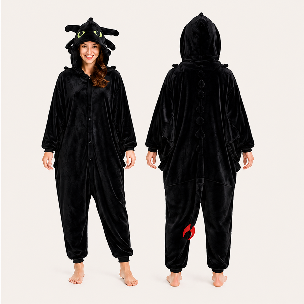 Toothless kigurumi onesie — 02 front back