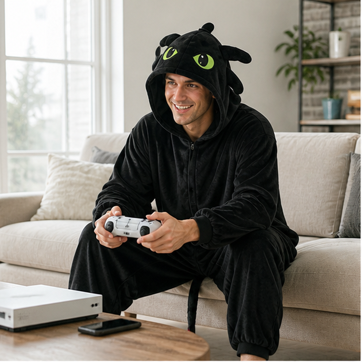 Toothless kigurumi onesie — 05 home scene
