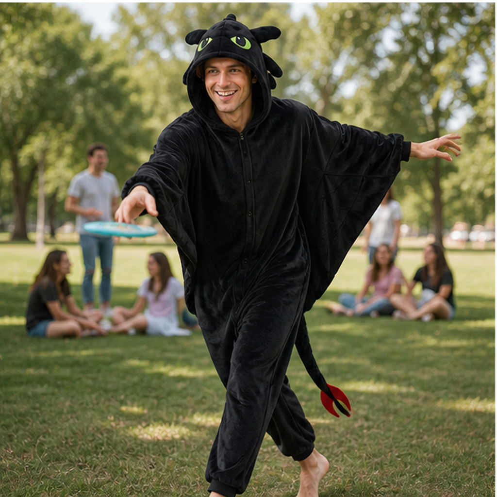Toothless kigurumi onesie — 07 outdoor scene