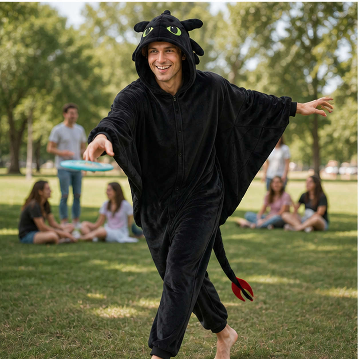 Toothless kigurumi onesie — 07 outdoor scene