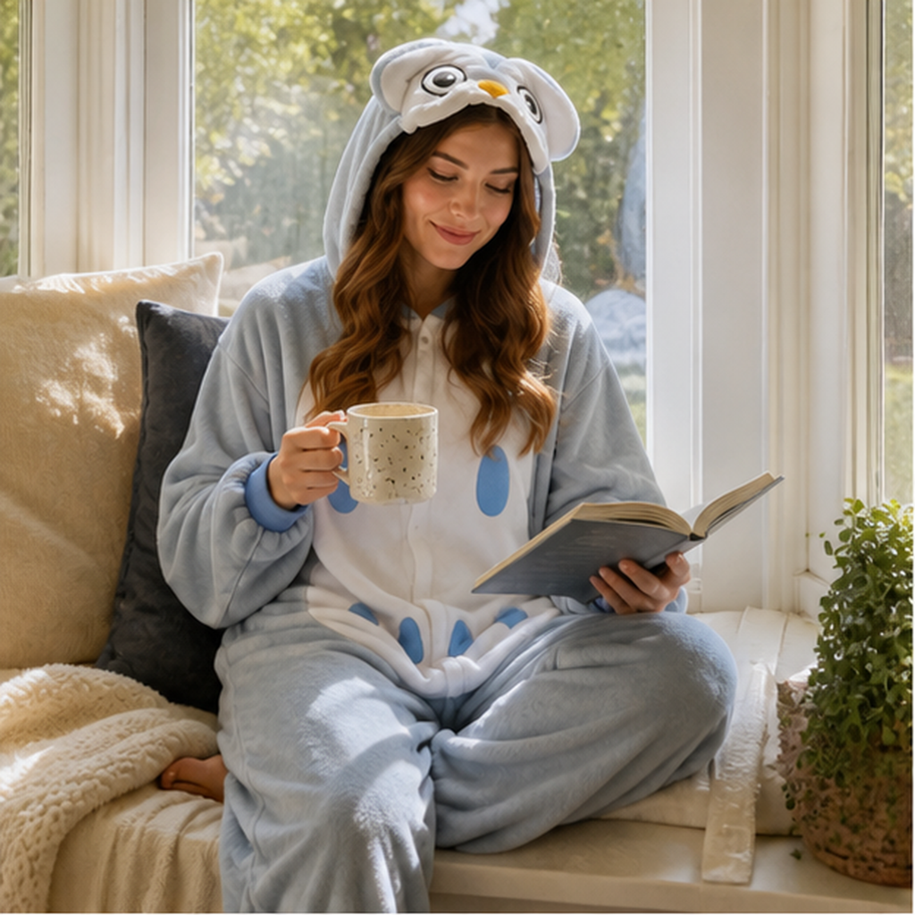 Totoro kigurumi onesie — 05 home scene
