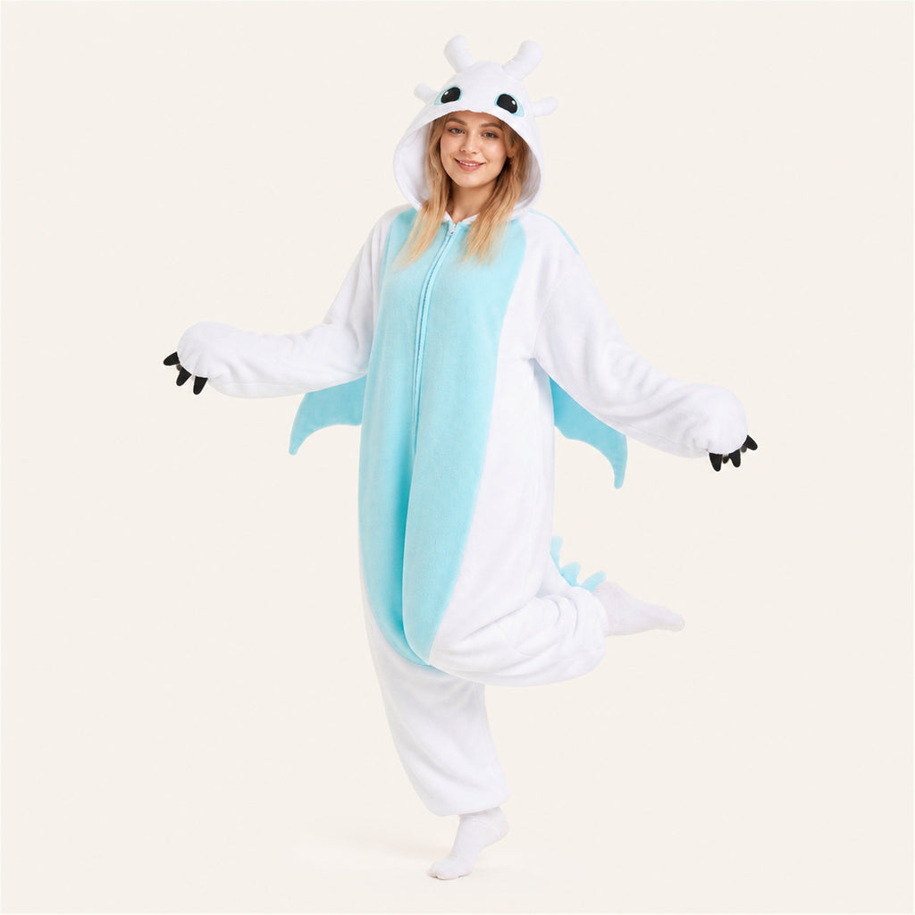 Two-Tone Dragon kigurumi onesie dynamic look