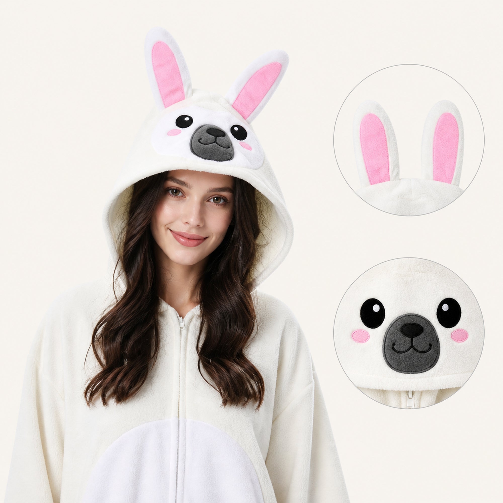 White Rabbit Kigurumi Onesie view 5