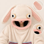 Wide-Eyed Rabbit kigurumi onesie character detail