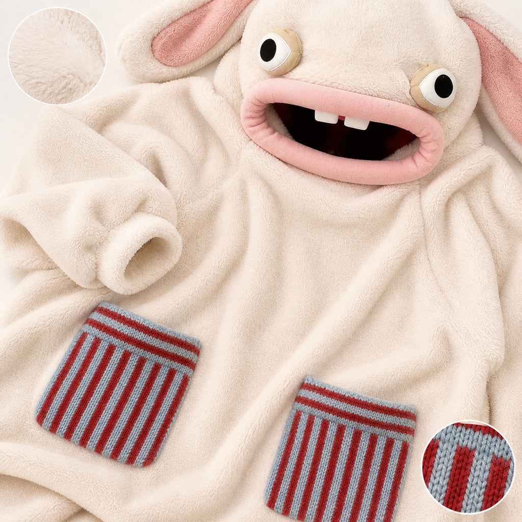 Wide-Eyed Rabbit kigurumi onesie soft texture
