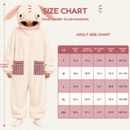 Wide-Eyed Rabbit kigurumi onesie fit reference