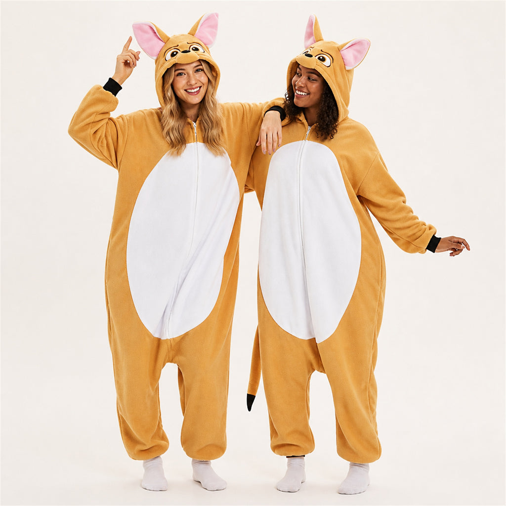 Yellow Cat Kigurumi Onesie - matching colors