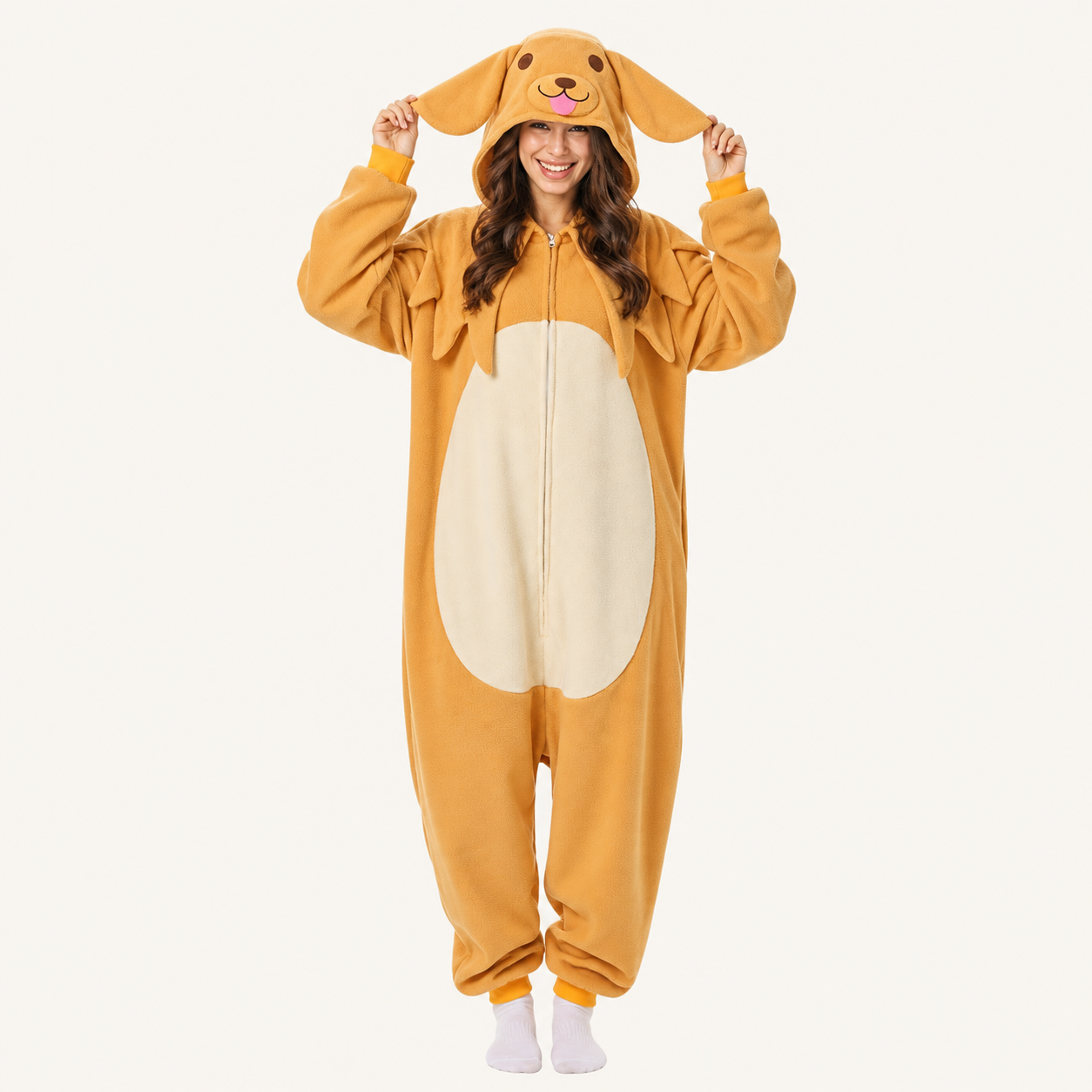 Yellow Dog Kigurumi Onesie - hero