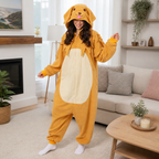 Yellow Dog Kigurumi Onesie - lifestyle