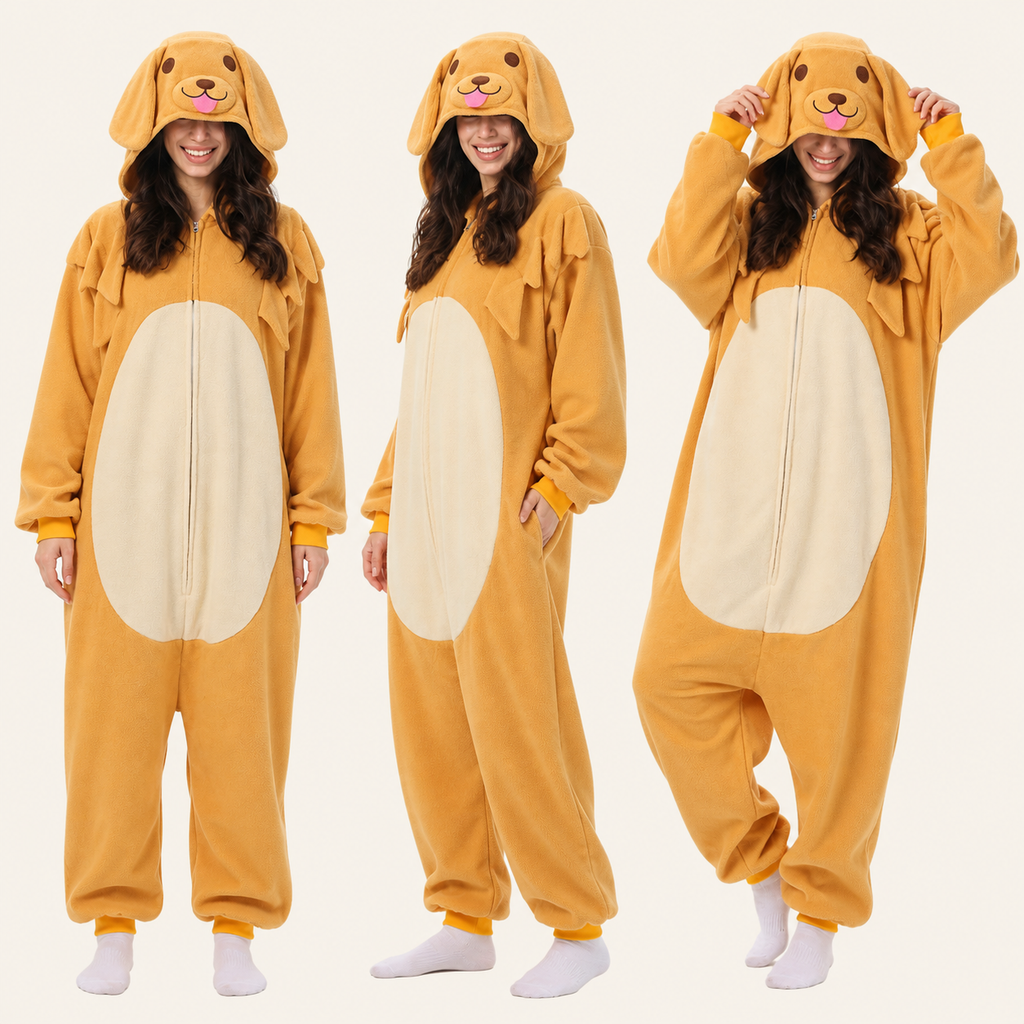 Yellow Dog Kigurumi Onesie - product views