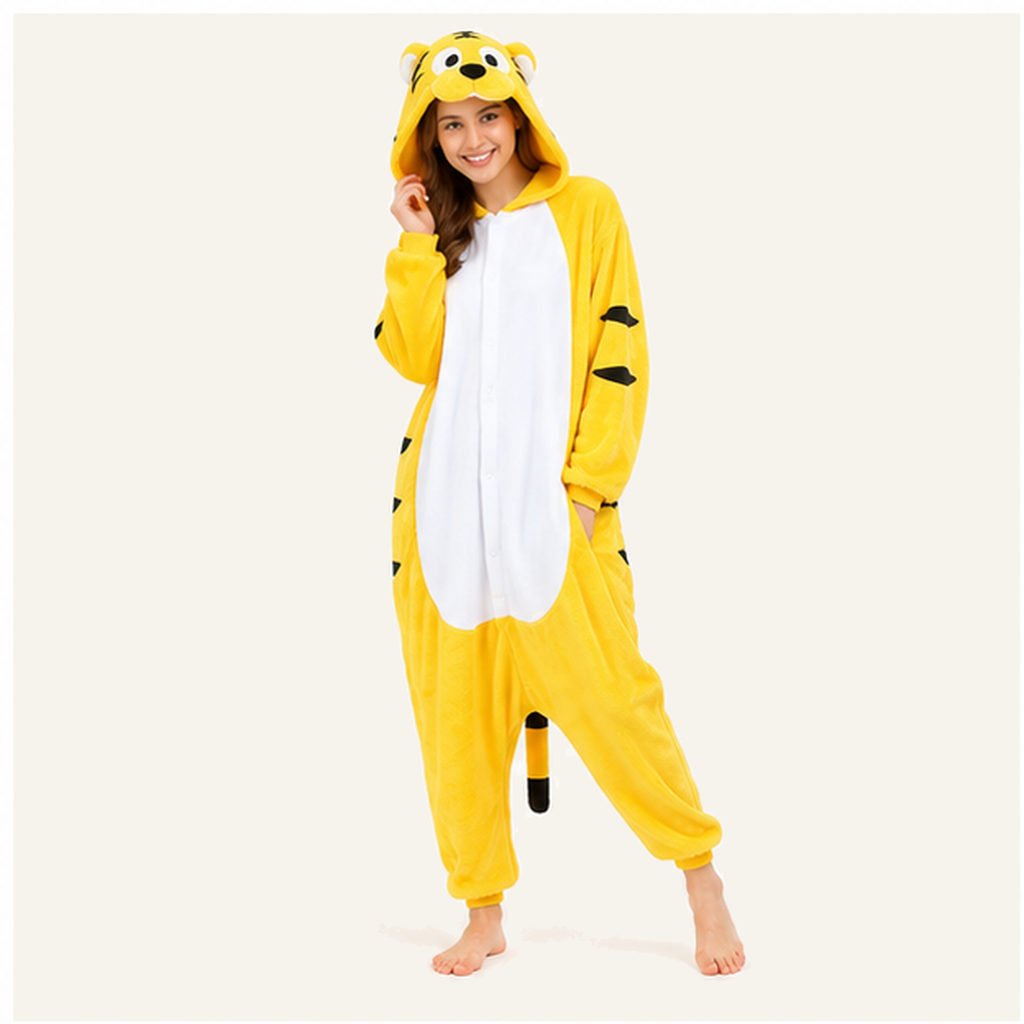 Yellow Tiger Kigurumi Onesie 01 hero