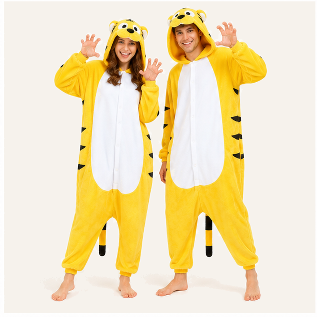 Yellow Tiger Kigurumi Onesie 03 friends studio