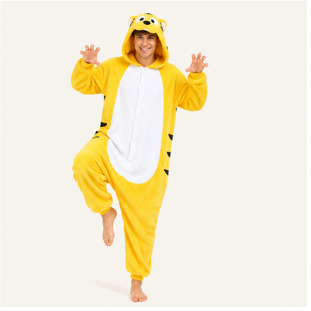 Yellow Tiger Kigurumi Onesie 04 active studio